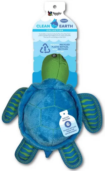 1ea Spunky Pup Clean earth Turtle Plush Large - Toys